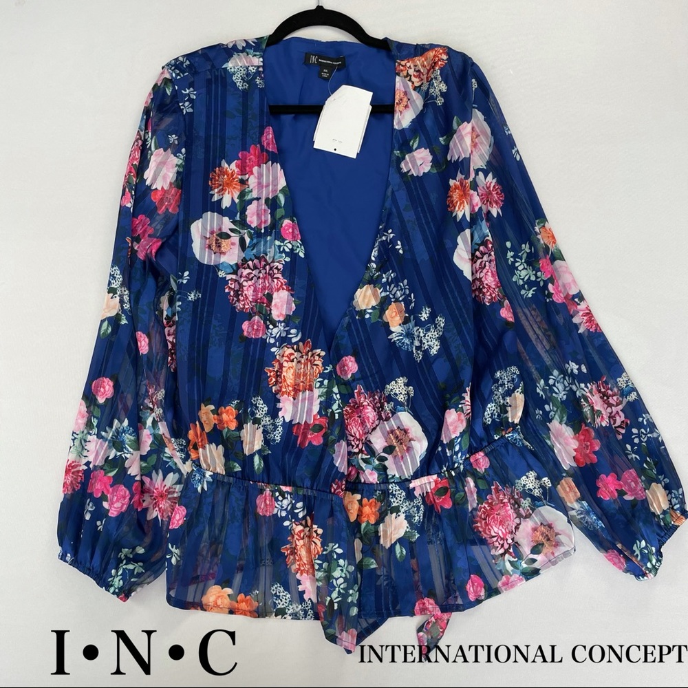 INC International Concepts Floral Blouse